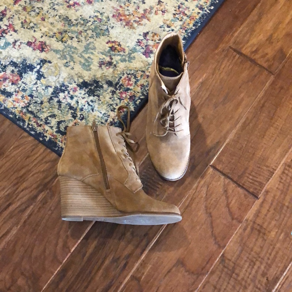 Lucky Brand “Yelloh” Wedge Bootie